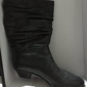 Black Leather Boots /Size 9 Med